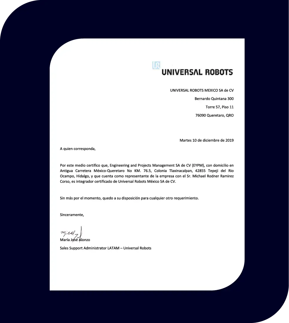 carta universal robots